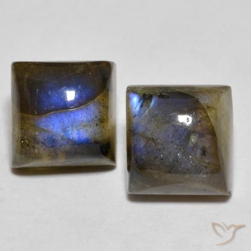 Shop natural 4.42ct マルチカラー ラブラドライト gems, 四角形 Shop natural 4.42ct マルチカラー ラブラドライト gems, 四角形
