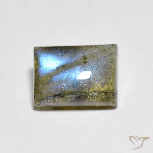 1.79ct 天然 マルチカラー ラブラドライト, バゲット, 透明
