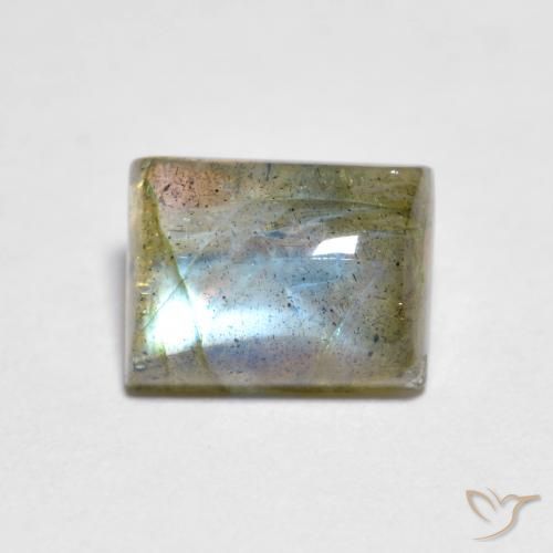 1.95ct 天然 マルチカラー ラブラドライト, バゲット, 透明