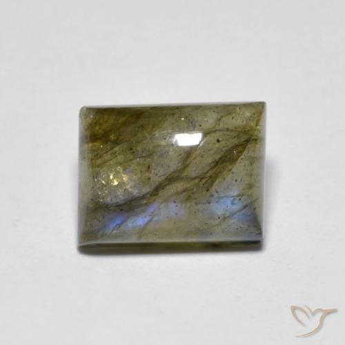 2.30ct 天然 マルチカラー ラブラドライト, バゲット, 半透明