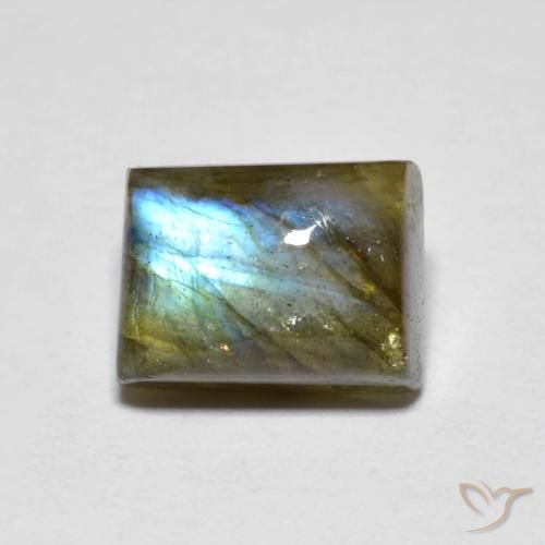 2.64ct 天然 マルチカラー ラブラドライト, バゲット, 半透明