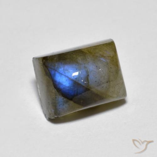 2.69ct 天然 マルチカラー ラブラドライト, バゲット, 半透明