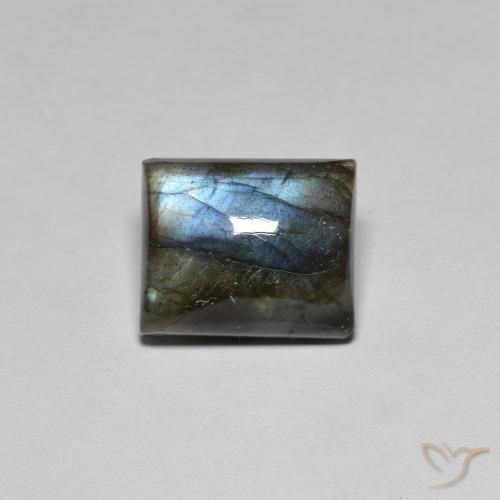 6.48ct 天然 マルチカラー ラブラドライト, バゲット, 半透明