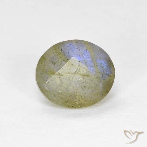 1.19ct 天然 マルチカラー ラブラドライト, 楕円形, 半透明