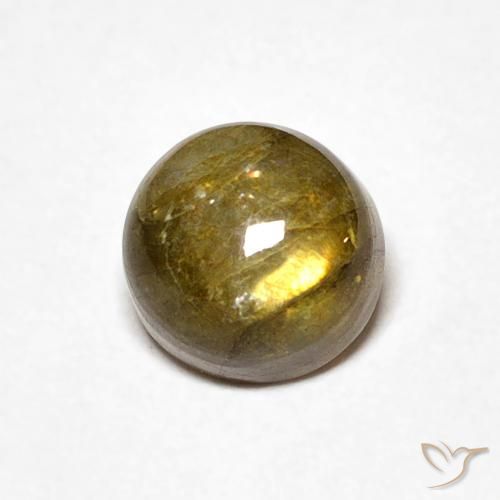 1.22ct 天然 マルチカラー ラブラドライト, ラウンド, 半透明