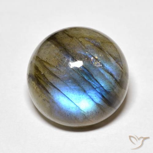 12.00ct 天然 マルチカラー ラブラドライト, ラウンド, 半透明