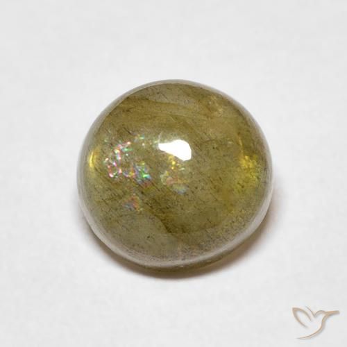 1.65ct 天然 マルチカラー ラブラドライト, ラウンド, 半透明