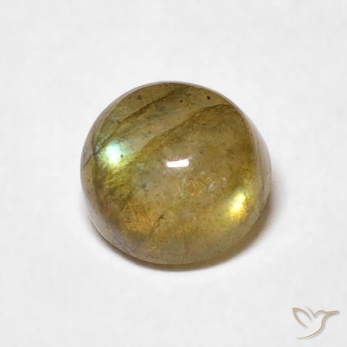 0.63ct 天然 マルチカラー ラブラドライト, ラウンド, 半透明
