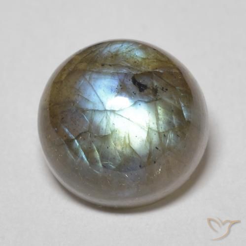 3.72ct 天然 マルチカラー ラブラドライト, ラウンド, 半透明