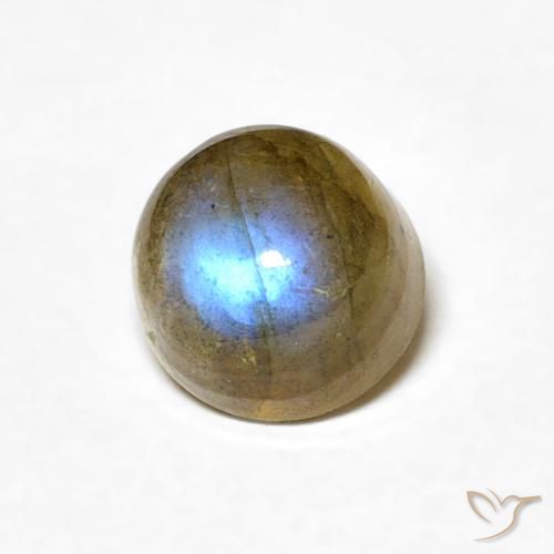 1.33ct 天然 マルチカラー ラブラドライト, ラウンド, 半透明