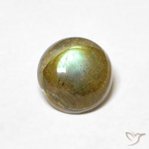 0.84ct 天然 マルチカラー ラブラドライト, ラウンド, 半透明
