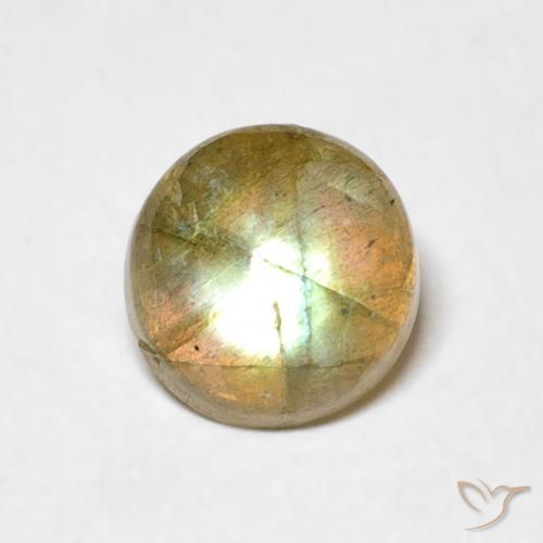 1.48ct 天然 マルチカラー ラブラドライト, ラウンド, 半透明
