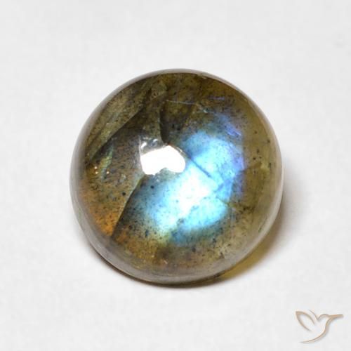 3.58ct 天然 マルチカラー ラブラドライト, ラウンド, 半透明
