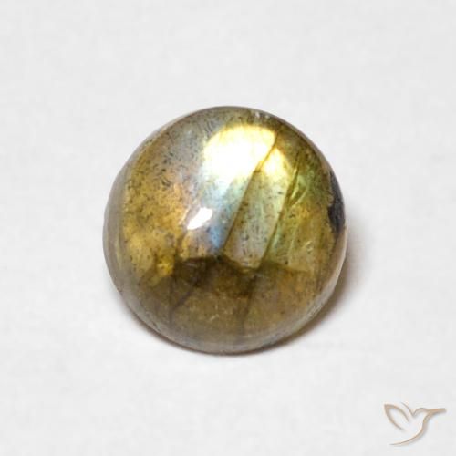 1.05ct 天然 マルチカラー ラブラドライト, ラウンド, 半透明