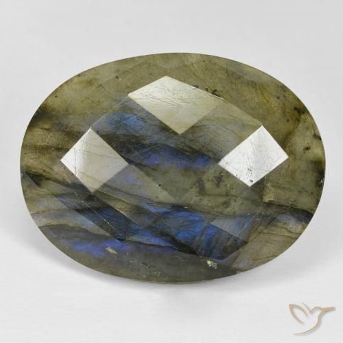 31.10ct 天然 マルチカラー ラブラドライト, 楕円形, オペーク