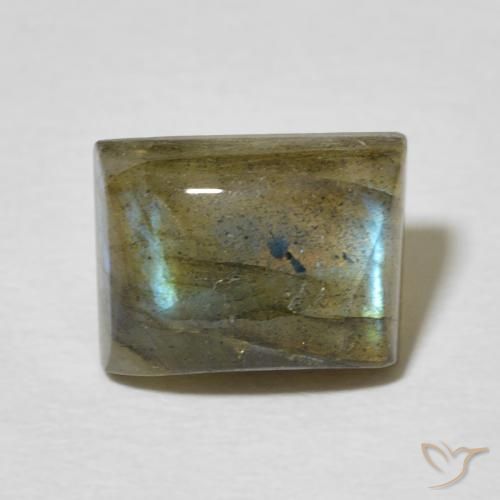 2.99ct 天然 マルチカラー ラブラドライト, バゲット, 半透明