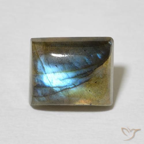 2.79ct 天然 マルチカラー ラブラドライト, バゲット, 半透明