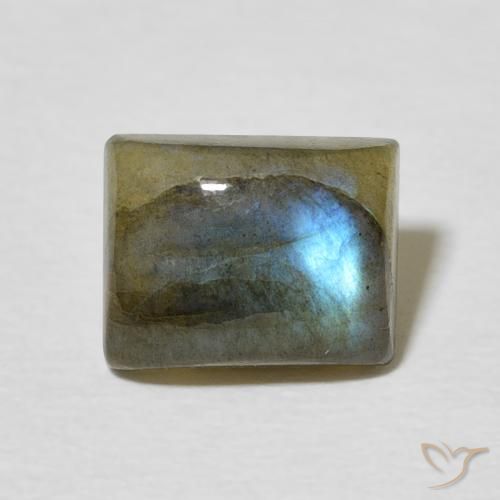 2.40ct 天然 マルチカラー ラブラドライト, バゲット, 半透明