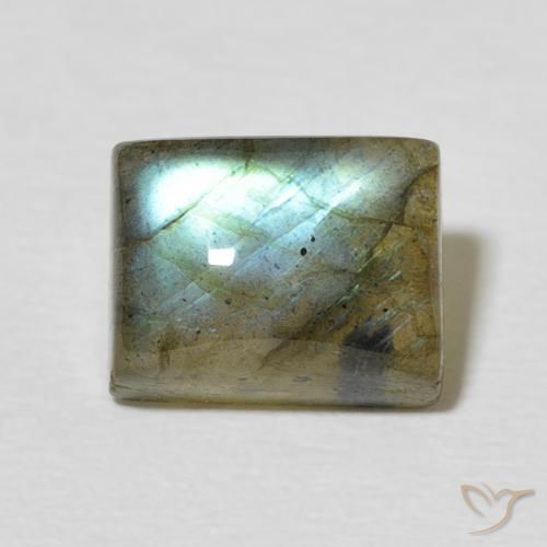3.36ct 天然 マルチカラー ラブラドライト, バゲット, 半透明