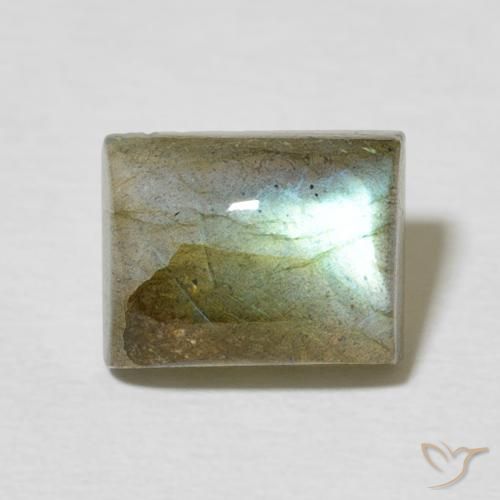 2.90ct 天然 マルチカラー ラブラドライト, バゲット, 半透明