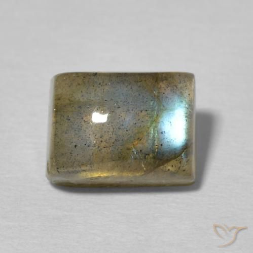 3.48ct 天然 マルチカラー ラブラドライト, バゲット, 半透明