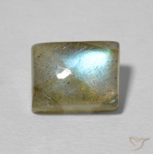 2.85ct 天然 マルチカラー ラブラドライト, バゲット, 半透明