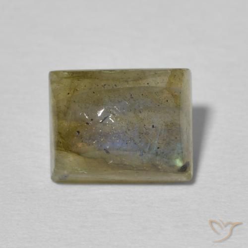 2.69ct 天然 マルチカラー ラブラドライト, バゲット, 半透明
