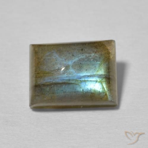 3.02ct 天然 マルチカラー ラブラドライト, バゲット, 半透明