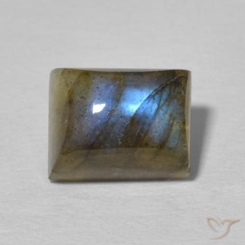 3.03ct 天然 マルチカラー ラブラドライト, バゲット, 半透明