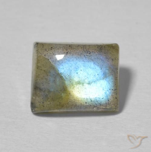 2.90ct 天然 マルチカラー ラブラドライト, バゲット, 半透明