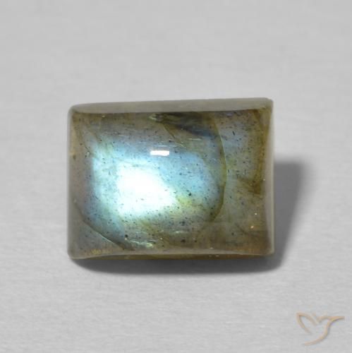 2.96ct 天然 マルチカラー ラブラドライト, バゲット, 半透明