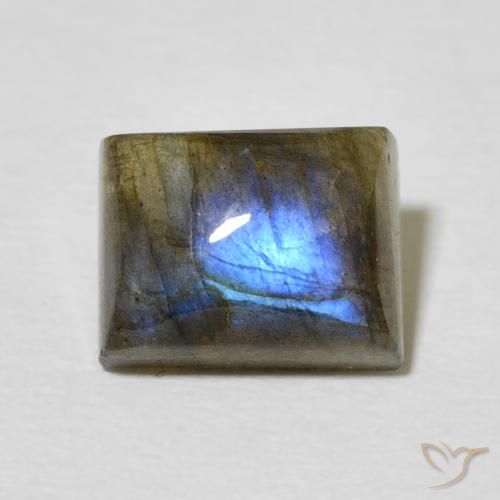 3.13ct 天然 マルチカラー ラブラドライト, バゲット, 半透明