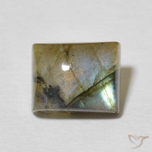 3.20ct 天然 マルチカラー ラブラドライト, バゲット, 半透明