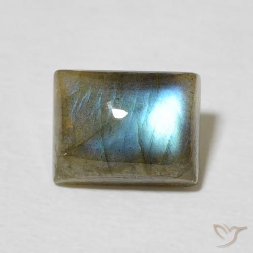 2.51ct 天然 マルチカラー ラブラドライト, バゲット, 半透明