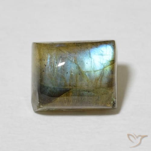 3.11ct 天然 マルチカラー ラブラドライト, バゲット, 半透明