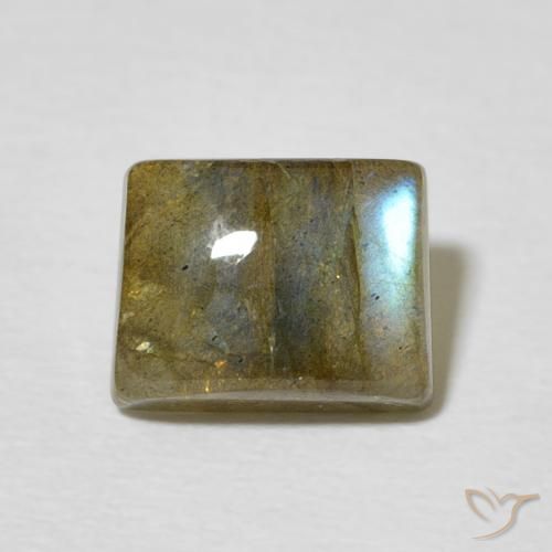 2.36ct 天然 マルチカラー ラブラドライト, バゲット, 半透明