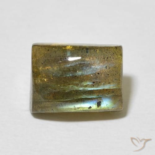 2.87ct 天然 マルチカラー ラブラドライト, バゲット, 半透明