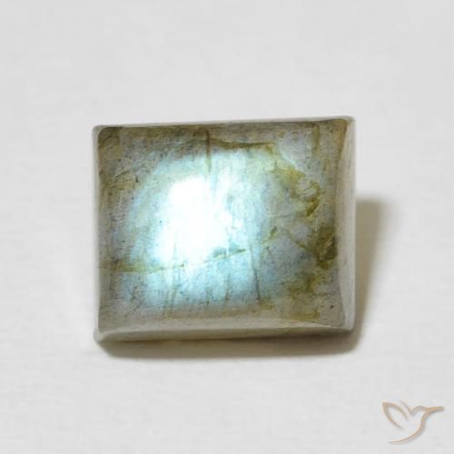 3.41ct 天然 マルチカラー ラブラドライト, バゲット, 半透明
