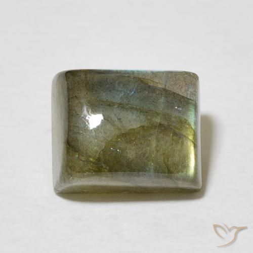 3.66ct 天然 マルチカラー ラブラドライト, バゲット, 半透明