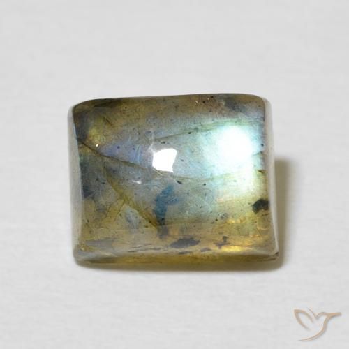 3.46ct 天然 マルチカラー ラブラドライト, バゲット, 半透明
