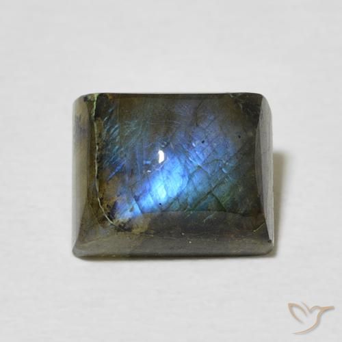 2.90ct 天然 マルチカラー ラブラドライト, バゲット, 半透明