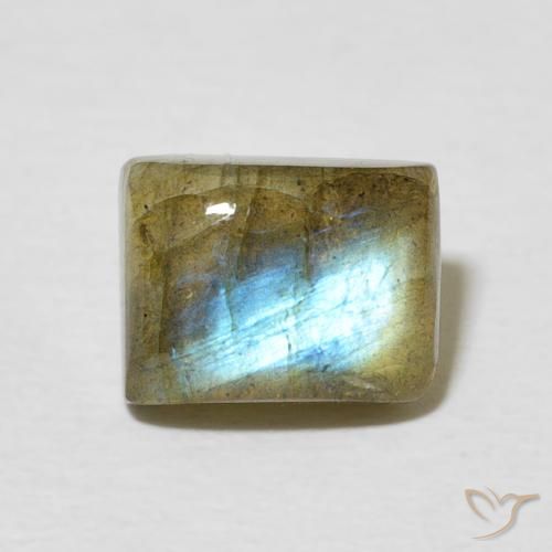 2.52ct 天然 マルチカラー ラブラドライト, バゲット, 半透明