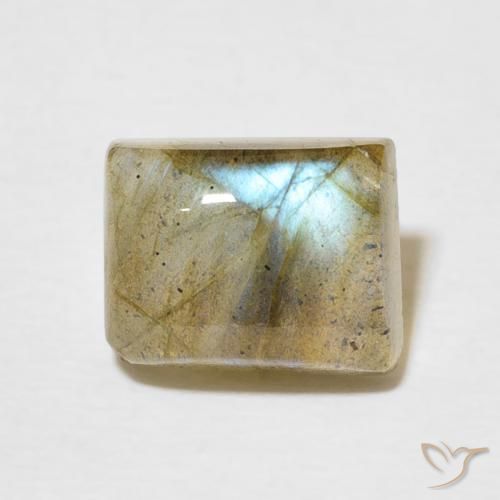 3.02ct 天然 マルチカラー ラブラドライト, バゲット, 半透明