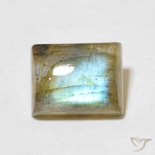 3.04ct 天然 マルチカラー ラブラドライト, バゲット, 半透明
