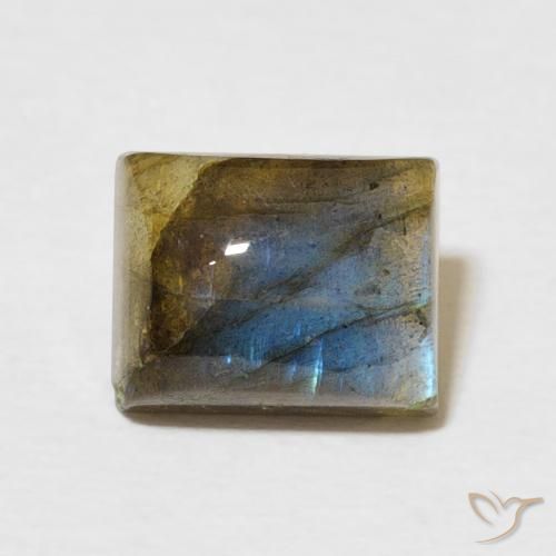 2.91ct 天然 マルチカラー ラブラドライト, バゲット, 半透明