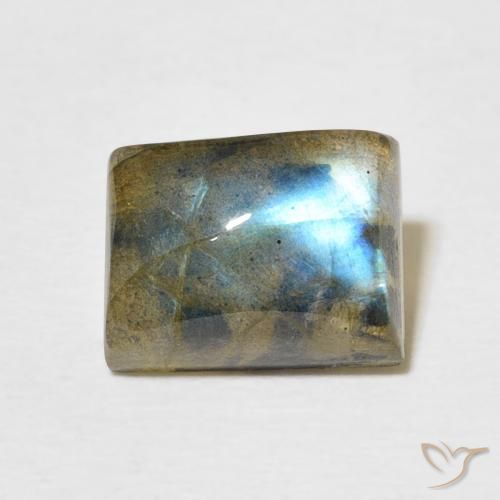 2.91ct 天然 マルチカラー ラブラドライト, バゲット, 半透明