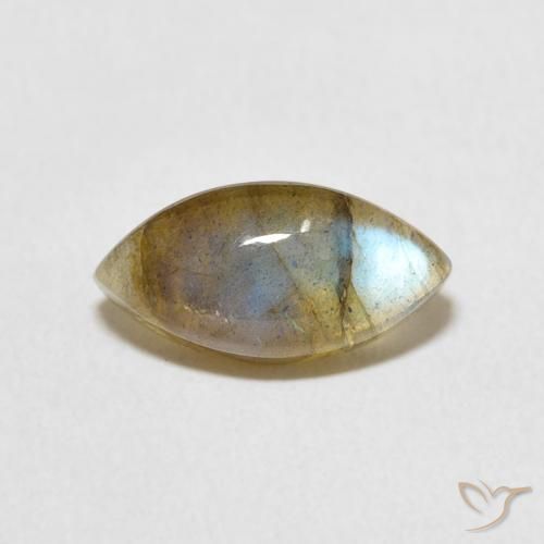 2.51ct 天然 マルチカラー ラブラドライト, マーキーズ, 半透明
