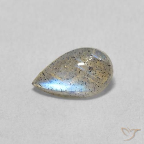 0.56ct 天然 マルチカラー ラブラドライト, 洋梨の形, 透明