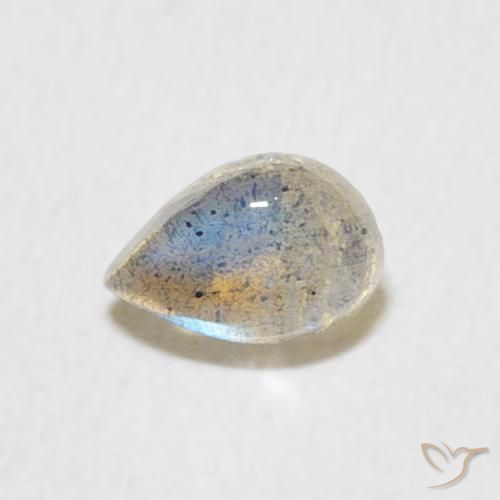 0.47ct 天然 マルチカラー ラブラドライト, 洋梨の形, 半透明