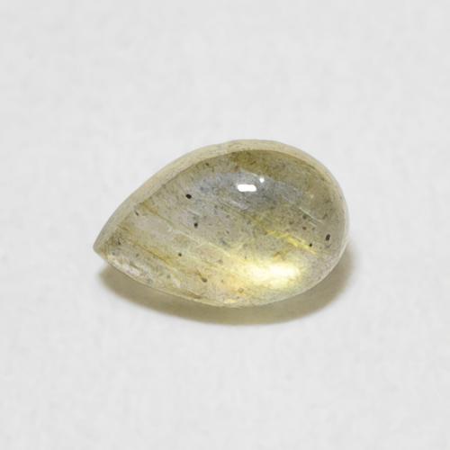 0.43ct 天然 マルチカラー ラブラドライト, 洋梨の形, 半透明